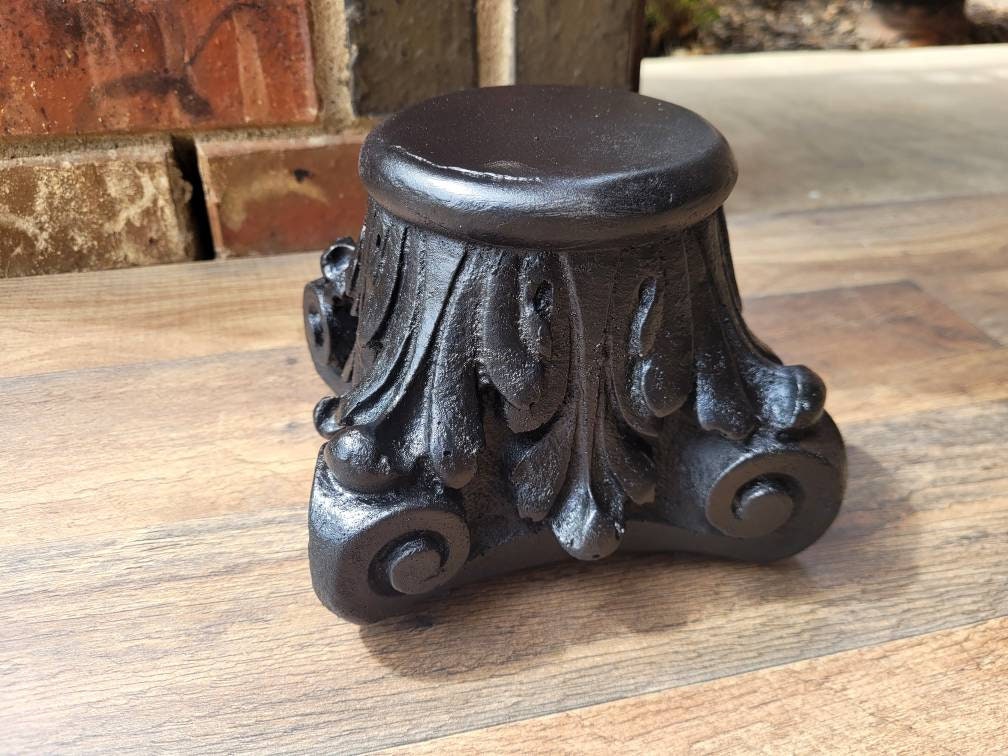 Capital Pillar Candle Holder - PICK YOUR COLOR - Column Pedestal Top, Rose Bowl Riser - Old World, Tuscan, Traditional, Home Decor, Pillar