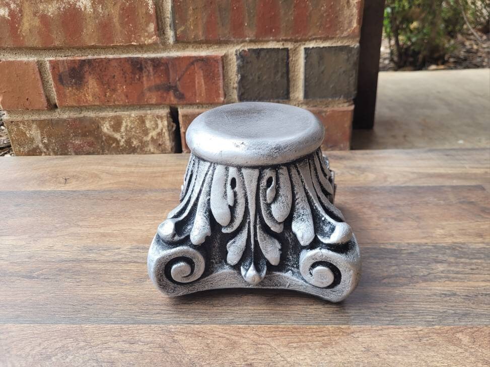 Capital Pillar Candle Holder - PICK YOUR COLOR - Column Pedestal Top, Rose Bowl Riser - Old World, Tuscan, Traditional, Home Decor, Pillar