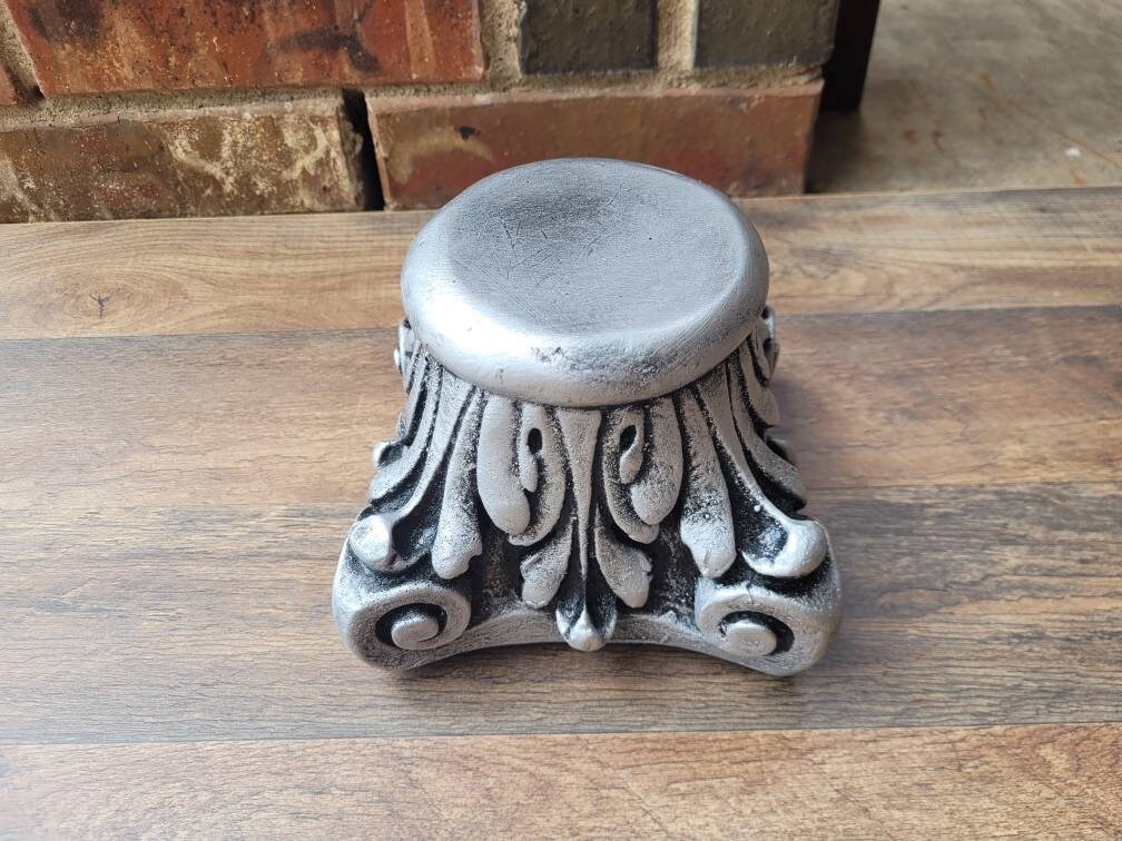 Capital Pillar Candle Holder - PICK YOUR COLOR - Column Pedestal Top, Rose Bowl Riser - Old World, Tuscan, Traditional, Home Decor, Pillar