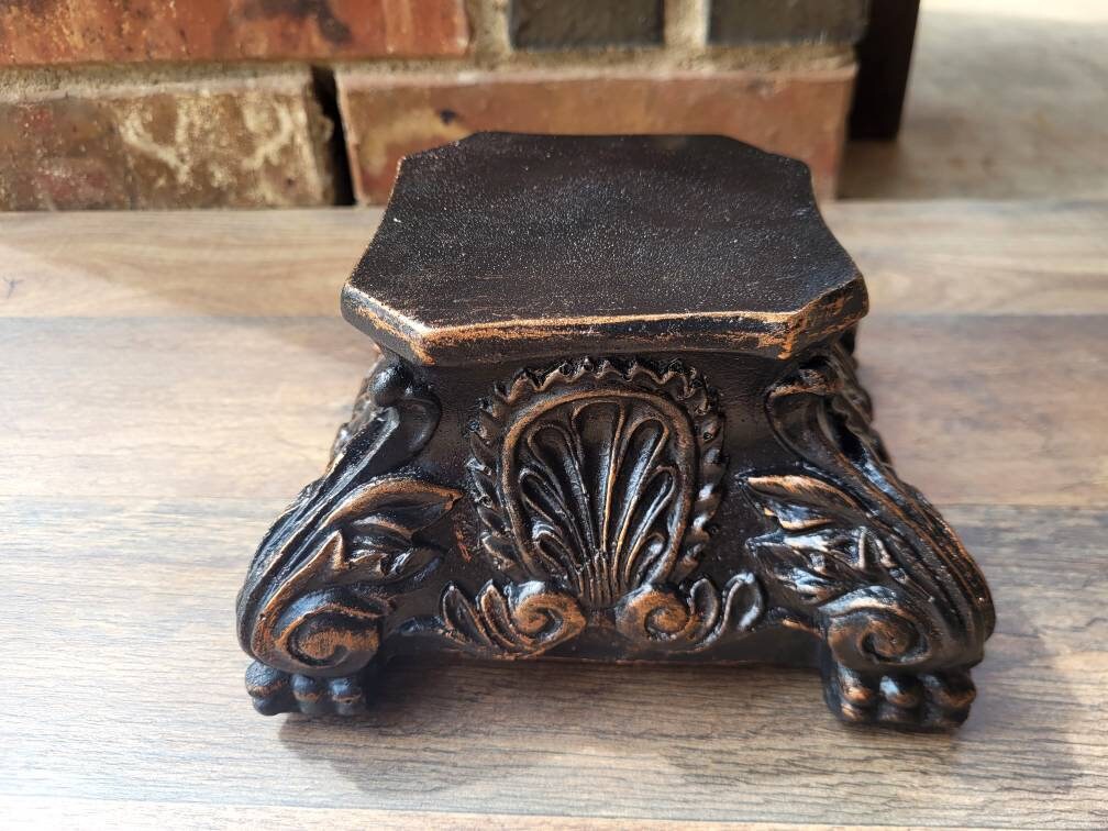 Pillar Candle Holder | PICK YOUR COLOR | Capital | Fleur de Lis Crown Old World Tuscan Royal Home Decor | FleurDeLisJunkie |