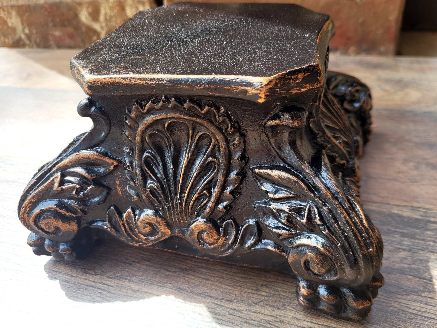 Pillar Candle Holder | PICK YOUR COLOR | Capital | Fleur de Lis Crown Old World Tuscan Royal Home Decor | FleurDeLisJunkie |