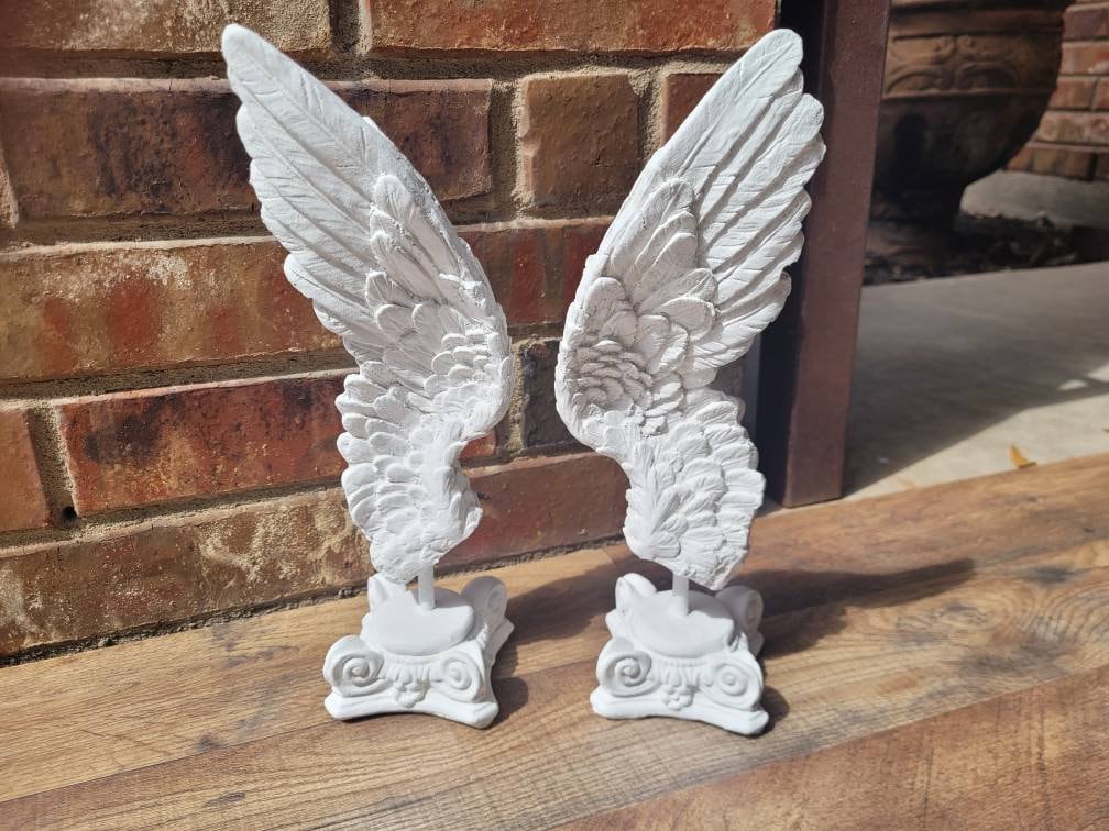 Angel Wings Decor for Old World, PICK YOUR COLOR, Transitional decor, Christian, tabletop decor, ornate decor, gold