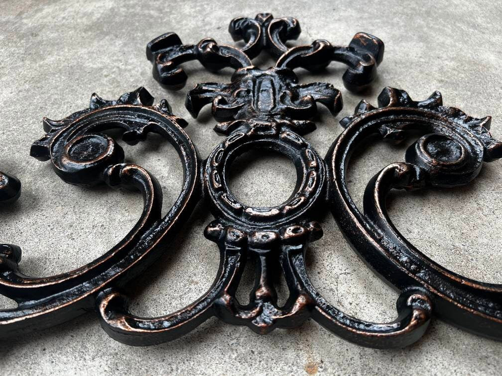 26 inches wide Metal Topper - PICK YOUR COLOR - Wall Plaque / Wall Decor Old World Tuscan Medieval Decor