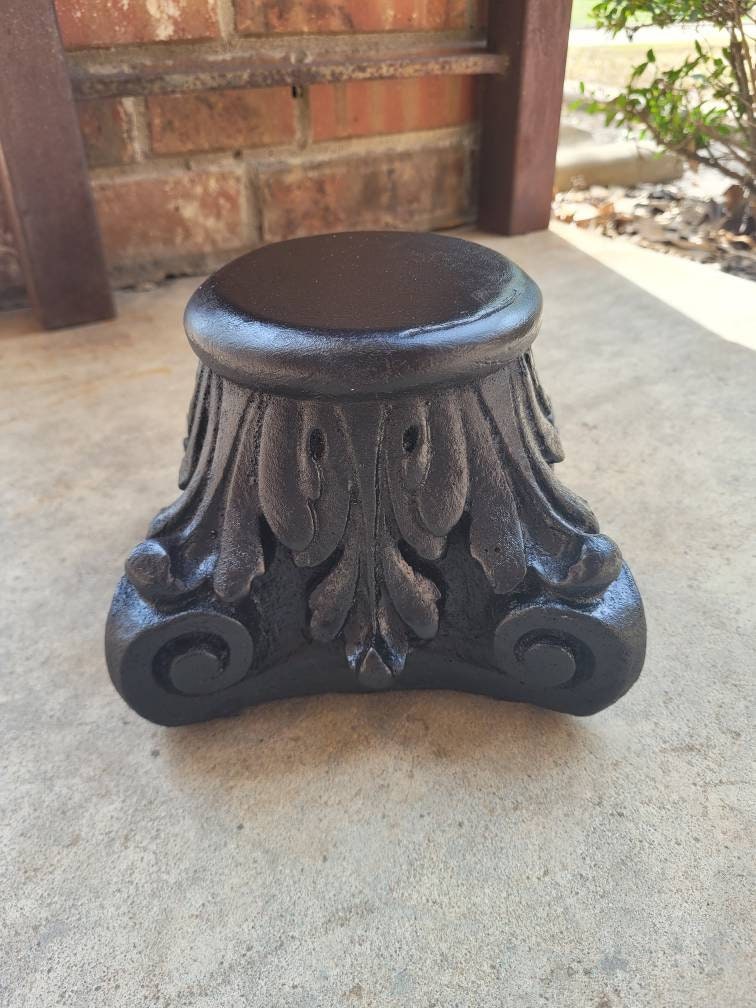 Capital Pillar Candle Holder - PICK YOUR COLOR - Column Pedestal Top, Rose Bowl Riser - Old World, Tuscan, Traditional, Home Decor, Pillar