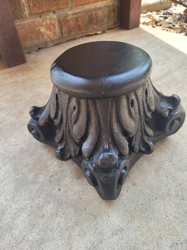 Capital Pillar Candle Holder - PICK YOUR COLOR - Column Pedestal Top, Rose Bowl Riser - Old World, Tuscan, Traditional, Home Decor, Pillar