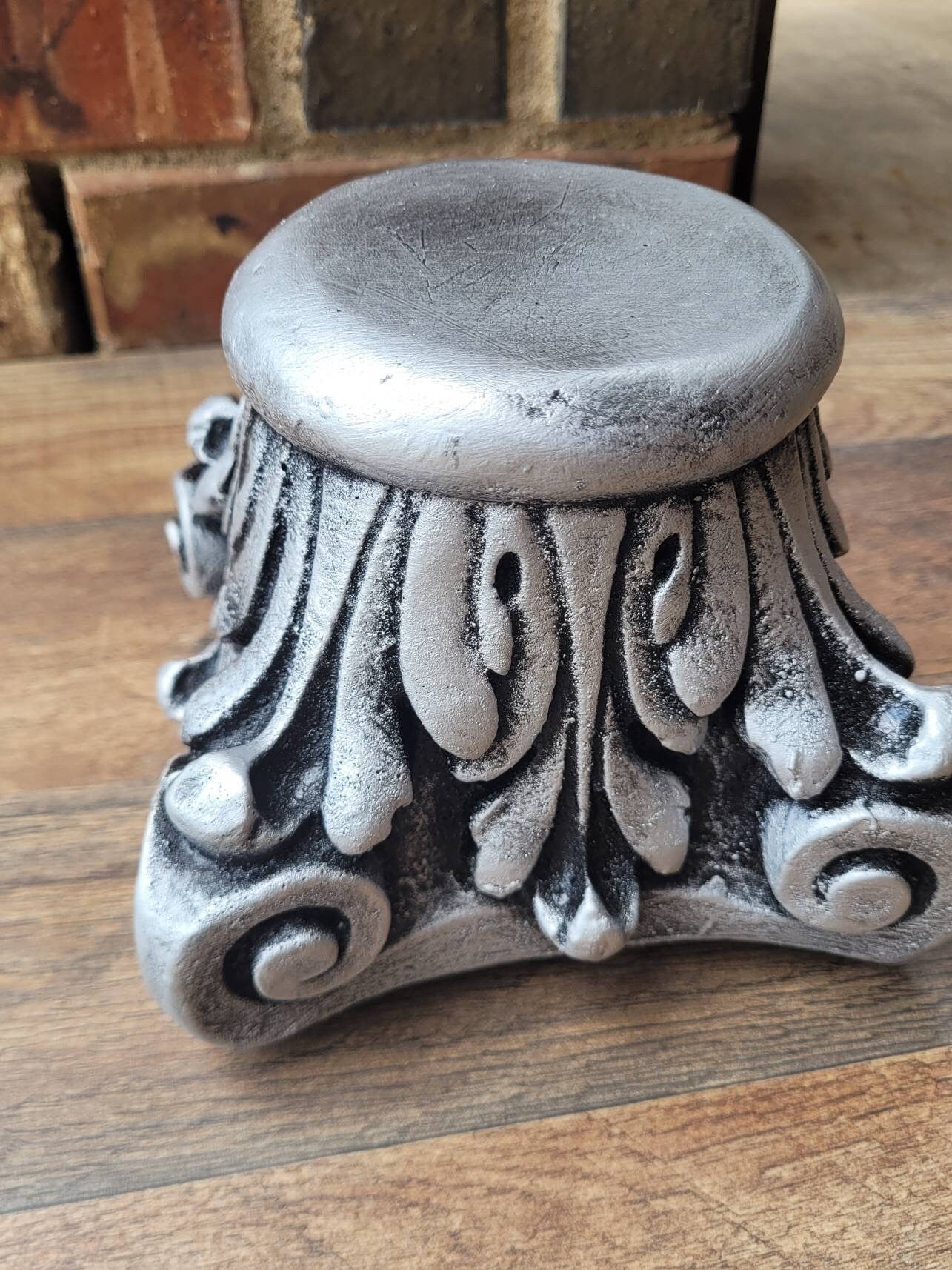 Capital Pillar Candle Holder - PICK YOUR COLOR - Column Pedestal Top, Rose Bowl Riser - Old World, Tuscan, Traditional, Home Decor, Pillar