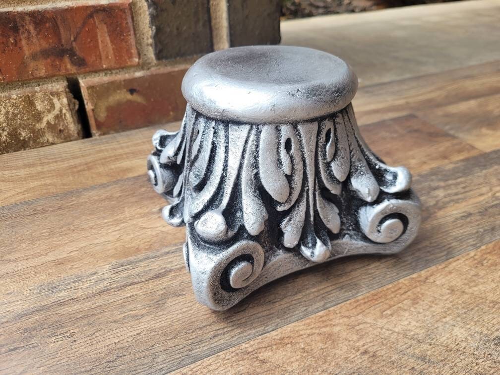 Capital Pillar Candle Holder - PICK YOUR COLOR - Column Pedestal Top, Rose Bowl Riser - Old World, Tuscan, Traditional, Home Decor, Pillar
