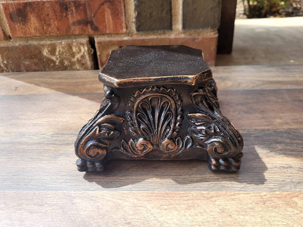 Pillar Candle Holder | PICK YOUR COLOR | Capital | Fleur de Lis Crown Old World Tuscan Royal Home Decor | FleurDeLisJunkie |