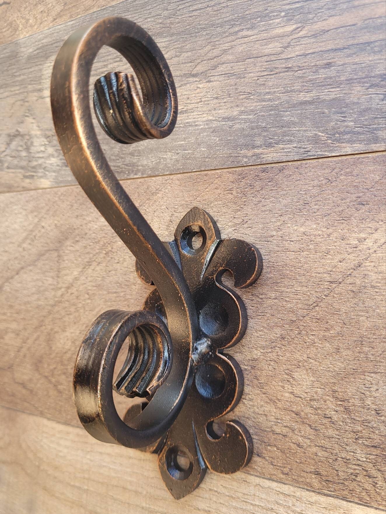 Iron Towel Wall Hook - PICK YOUR COLOR - Bathroom decor, Coat Hook, Hat Rack, Jewelry Hook, Spanish, Tuscan, Fleur de Lis, FleurDeLisJunkie