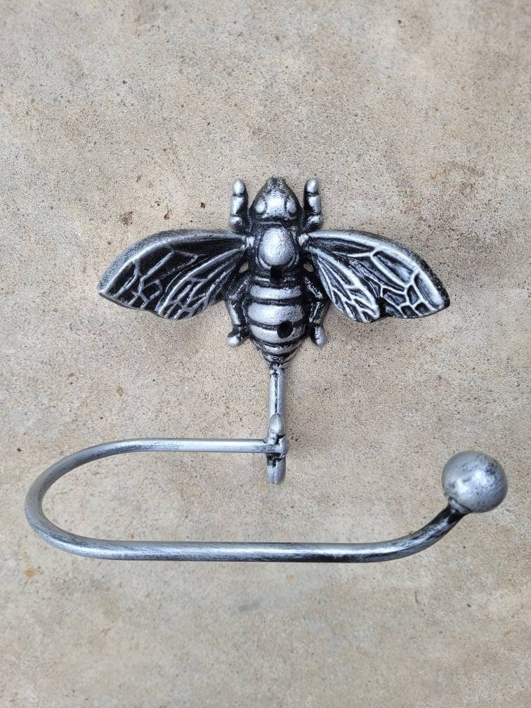 Bee Toilet Paper Holder, TP Holder, Toilet Tissue Holder, Nature, Wall Hook, Queen Bee Decor, Bathroom Bath fixture, hardware, Honey Bee