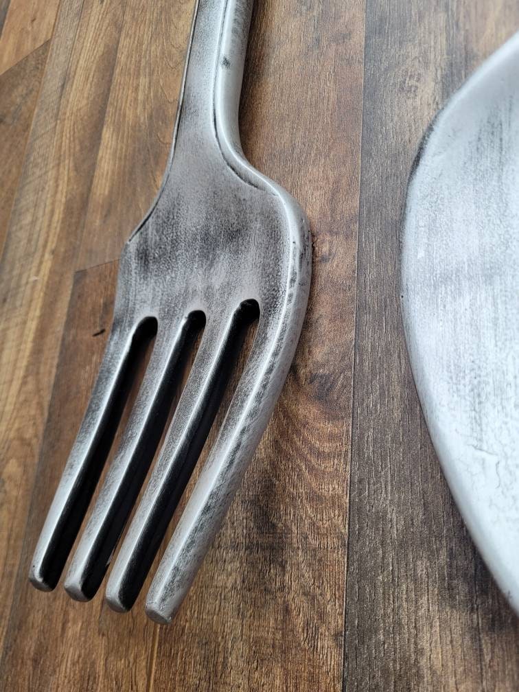 Fork and Spoon Wall Decor PICK YOUR COLOR Kitchen Decor Large Spoon and Fork Kitchen Signs Restaurant Diner Decor