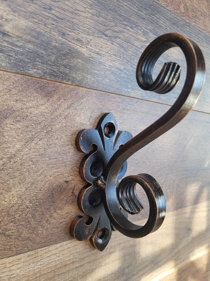 Iron Towel Wall Hook - PICK YOUR COLOR - Bathroom decor, Coat Hook, Hat Rack, Jewelry Hook, Spanish, Tuscan, Fleur de Lis, FleurDeLisJunkie
