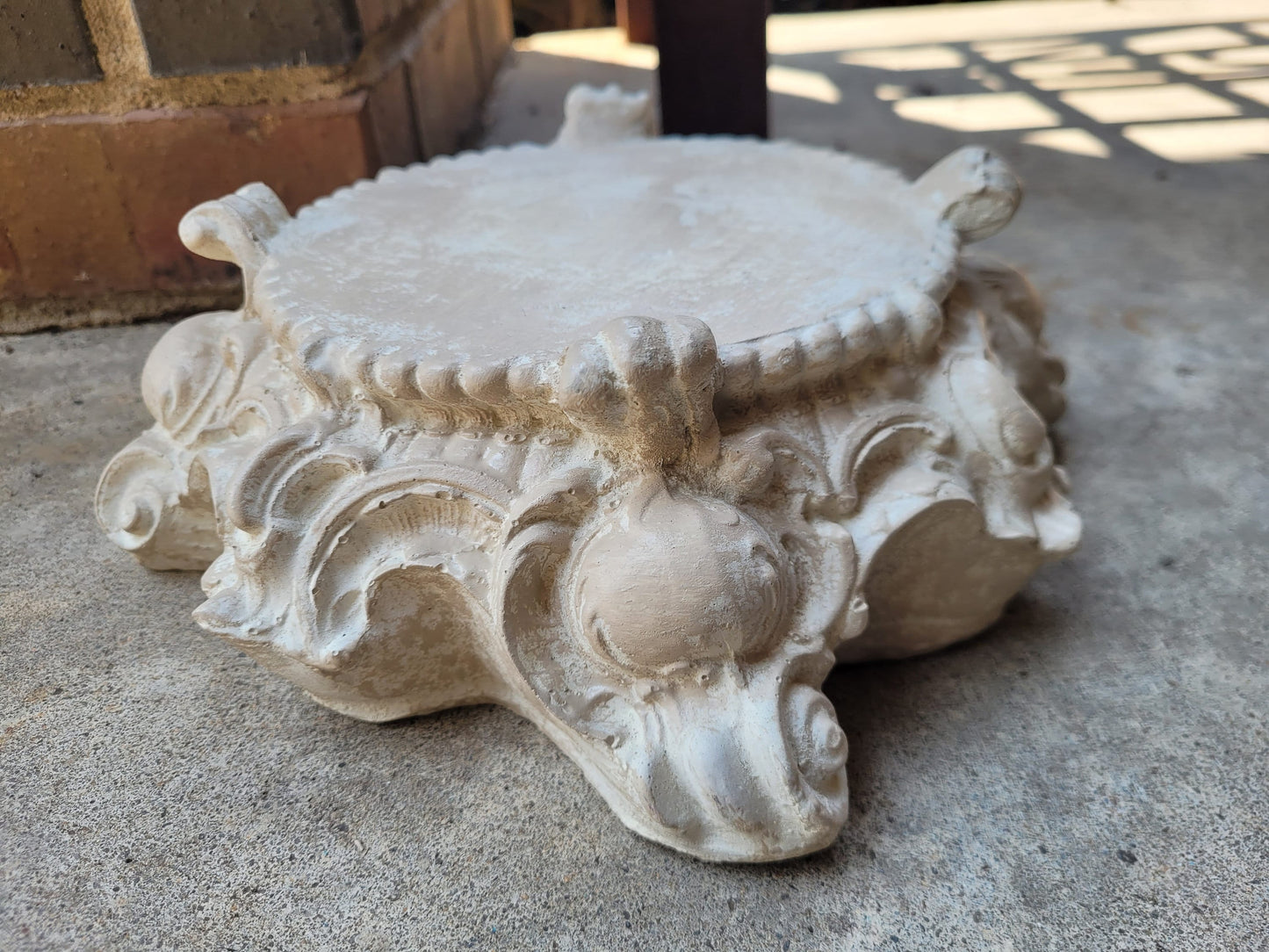 Capital Pillar Candle Holder - PICK YOUR COLOR - Rose Bowl Riser - Old World, Tuscan, Traditional Decor, Pedestal top, candleholder