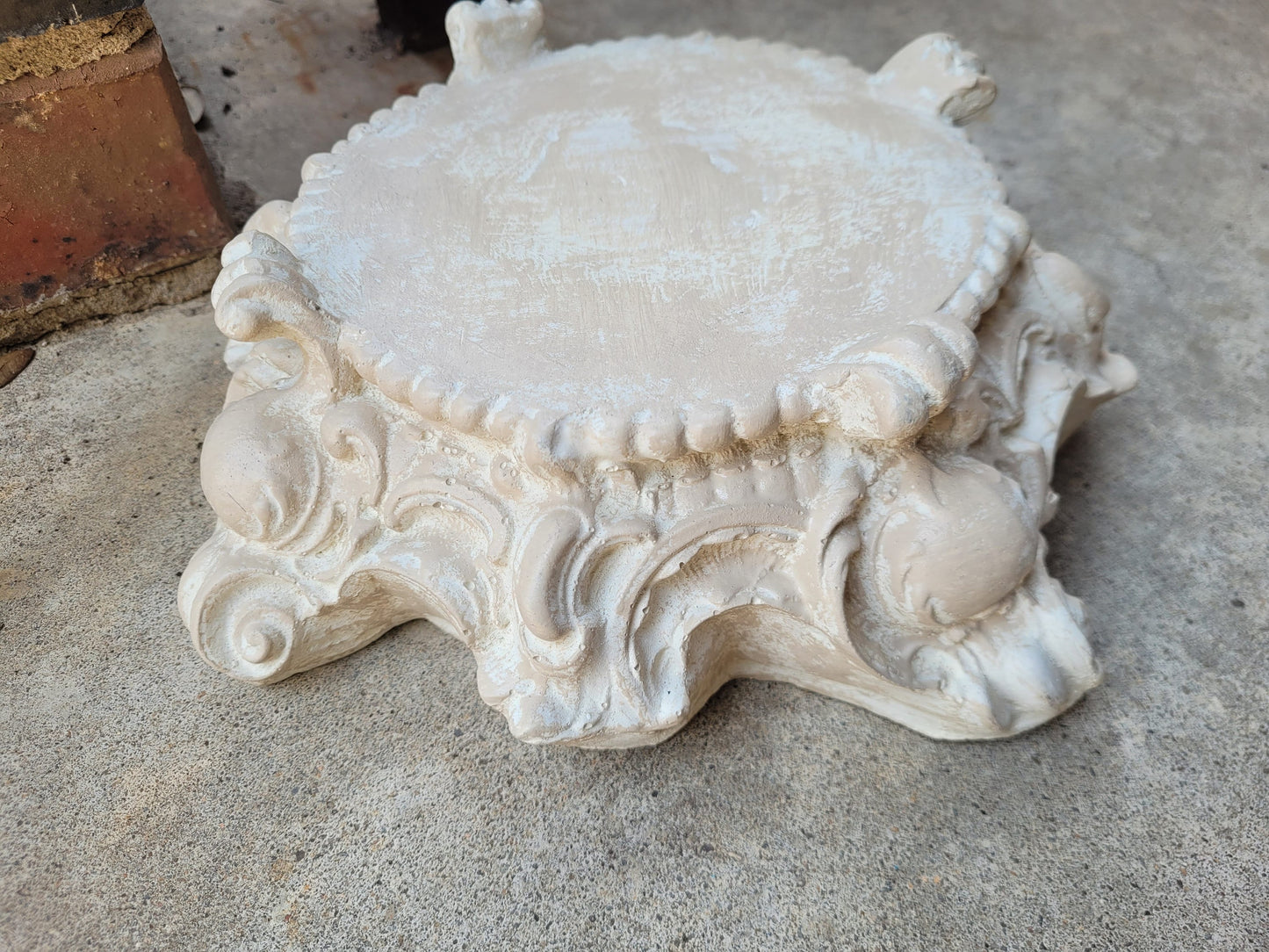 Capital Pillar Candle Holder - PICK YOUR COLOR - Rose Bowl Riser - Old World, Tuscan, Traditional Decor, Pedestal top, candleholder