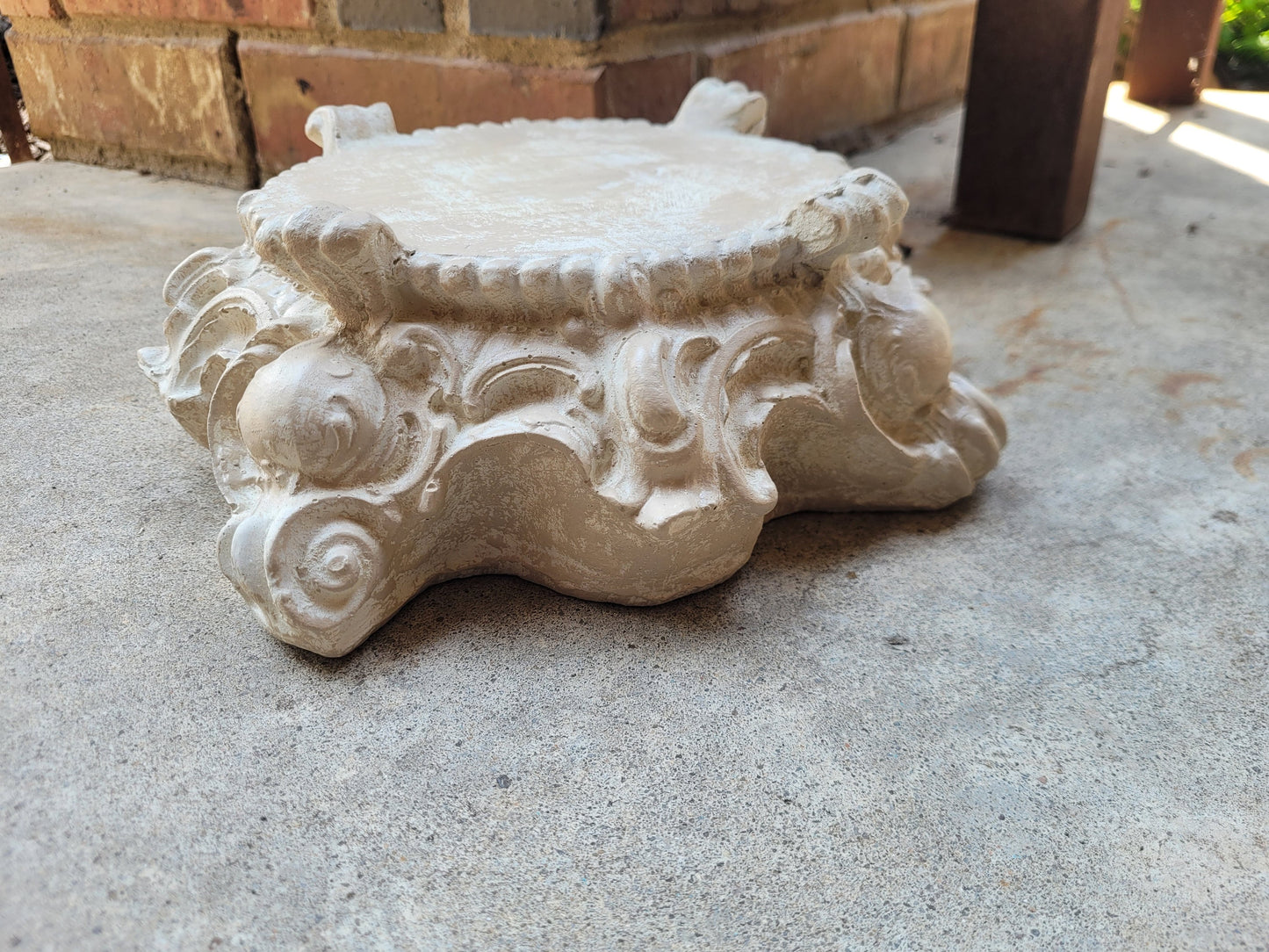 Capital Pillar Candle Holder - PICK YOUR COLOR - Rose Bowl Riser - Old World, Tuscan, Traditional Decor, Pedestal top, candleholder