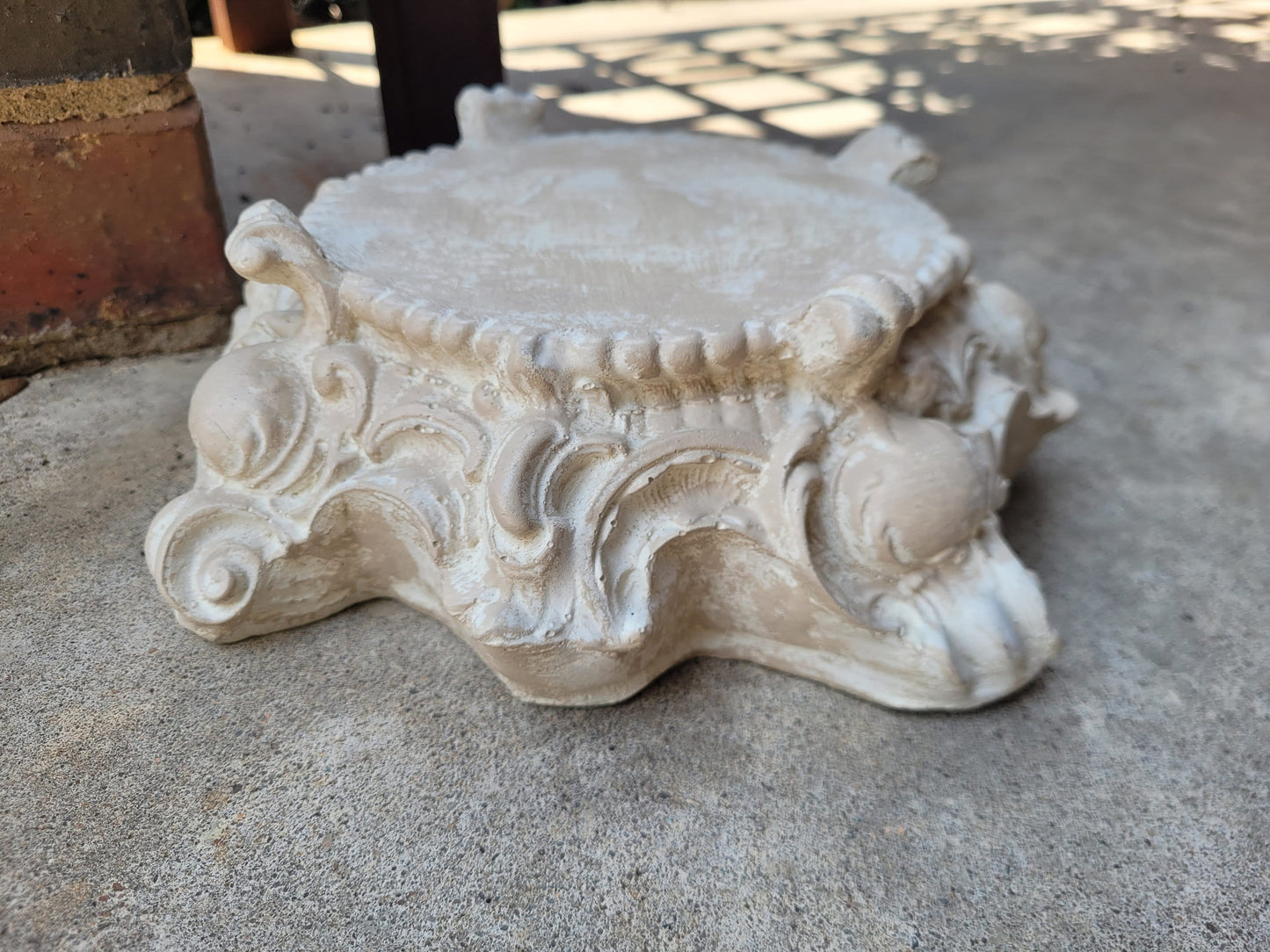 Capital Pillar Candle Holder - PICK YOUR COLOR - Rose Bowl Riser - Old World, Tuscan, Traditional Decor, Pedestal top, candleholder