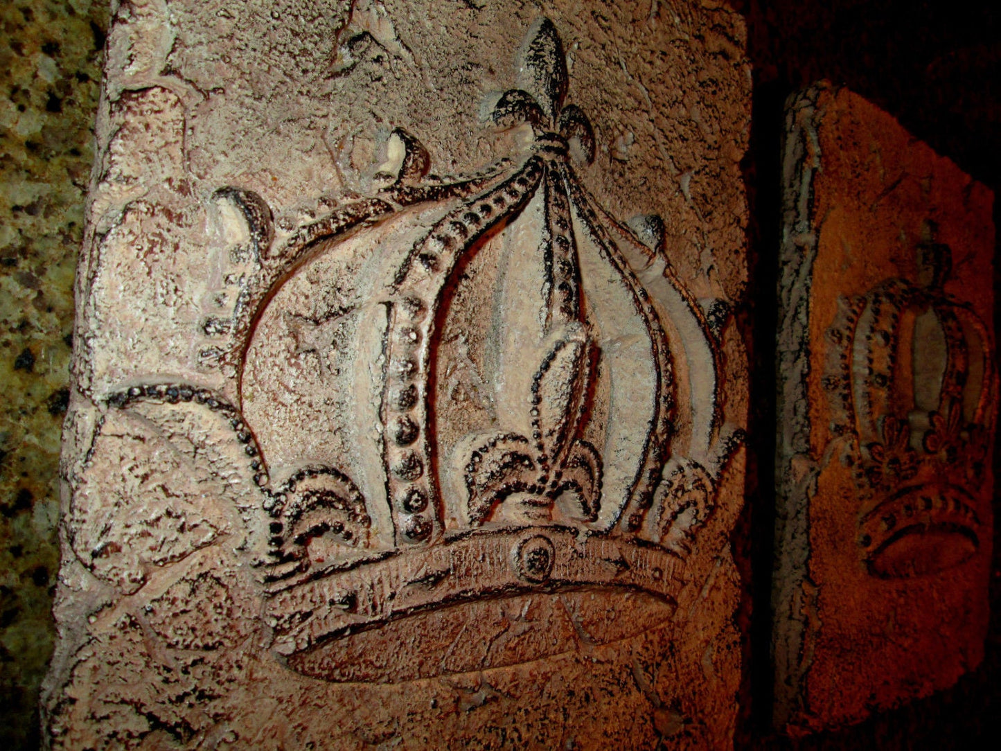 Set of 2 Crown Wall Plaques | PICK YOUR COLOR | Crown Decor | Royal King Queen Rustic Crown Architectural wall plaque | FleurDeLisJunkie |