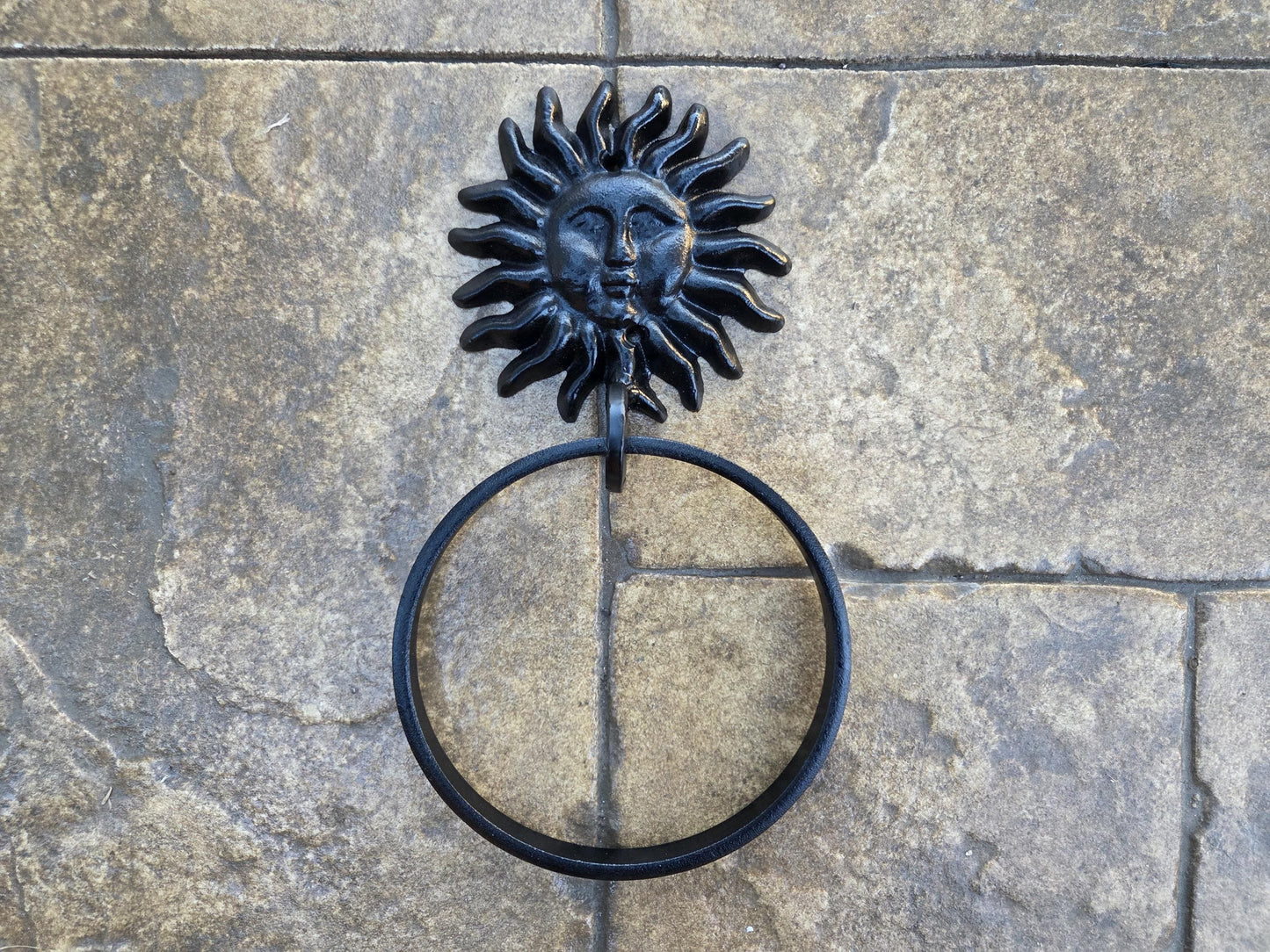 Iron Sun Towel Ring