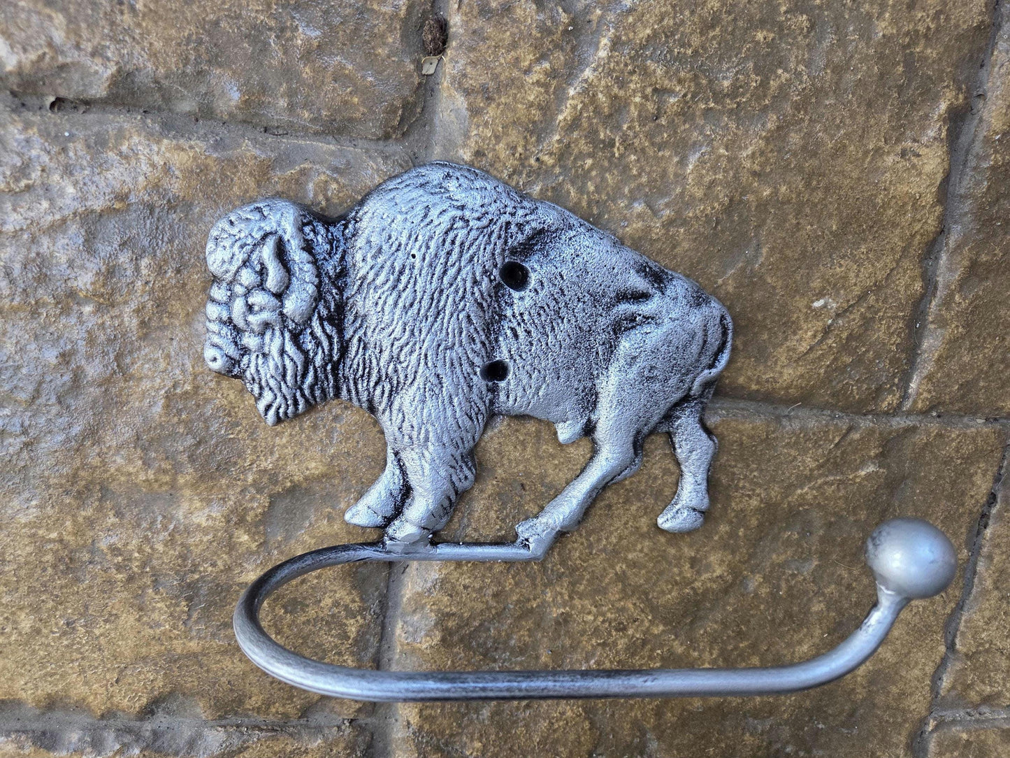 Bison Buffalo Bathroom Toilet Paper Holder
