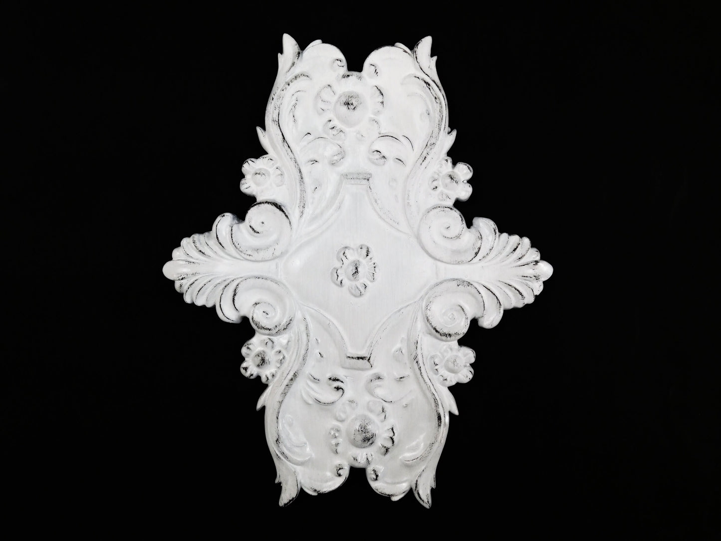 White Architectural Wall Medallion Wall Plaque - PICK YOUR COLOR.