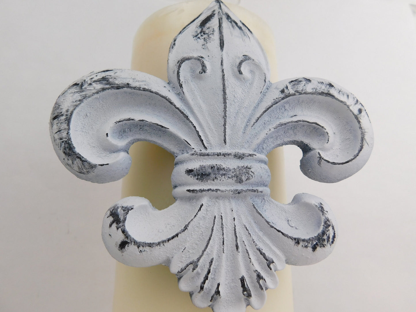 Shabby Chic Fleur de Lis Candle Pin | PICK YOUR COLOR | Candle Tack, New Orleans, Louisiana, Saints, French Country Home Decor |