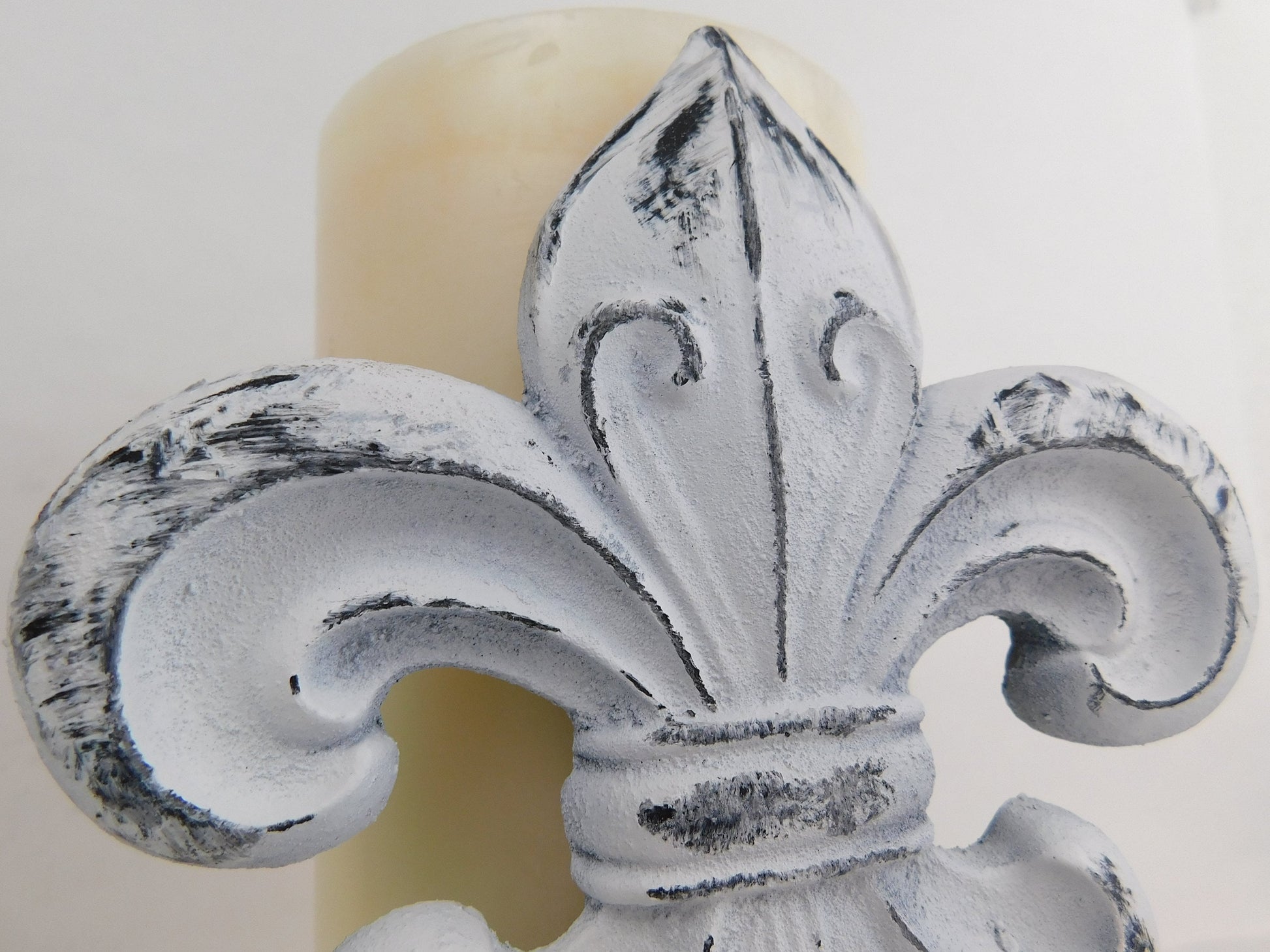 Shabby Chic Fleur de Lis Candle Pin | PICK YOUR COLOR | Candle Tack, New Orleans, Louisiana, Saints, French Country Home Decor |