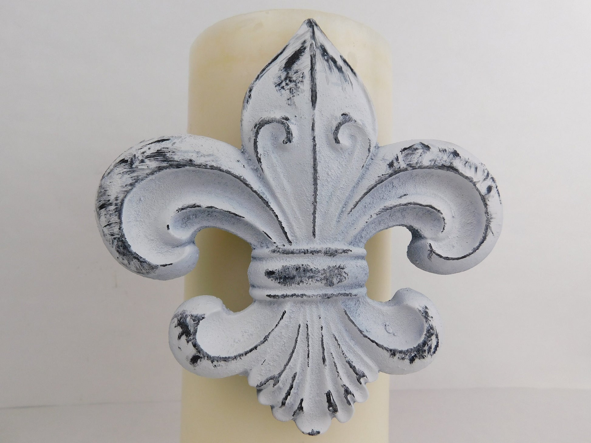 Shabby Chic Fleur de Lis Candle Pin | PICK YOUR COLOR | Candle Tack, New Orleans, Louisiana, Saints, French Country Home Decor |