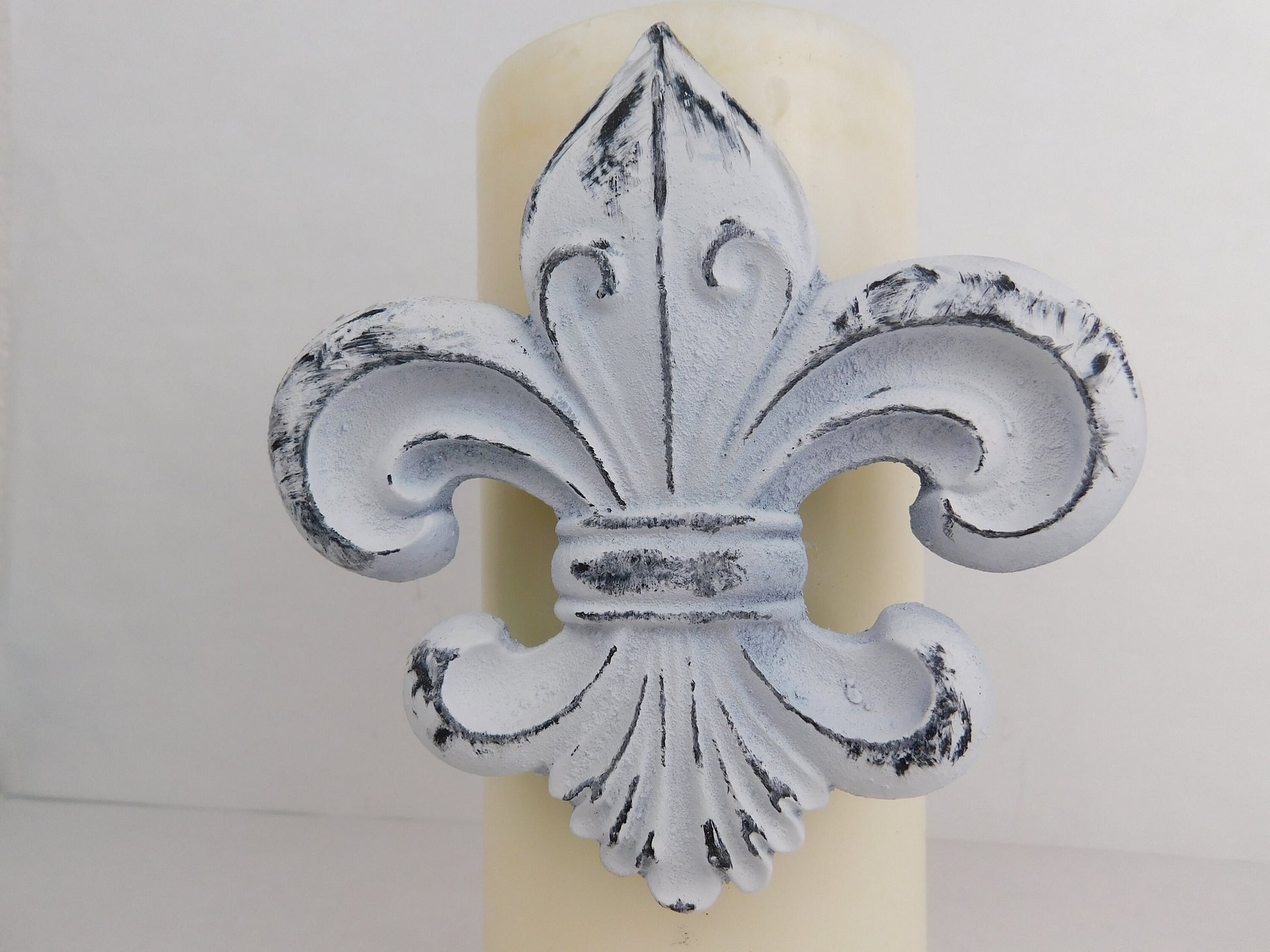 Shabby Chic Fleur de Lis Candle Pin | PICK YOUR COLOR | Candle Tack, New Orleans, Louisiana, Saints, French Country Home Decor |