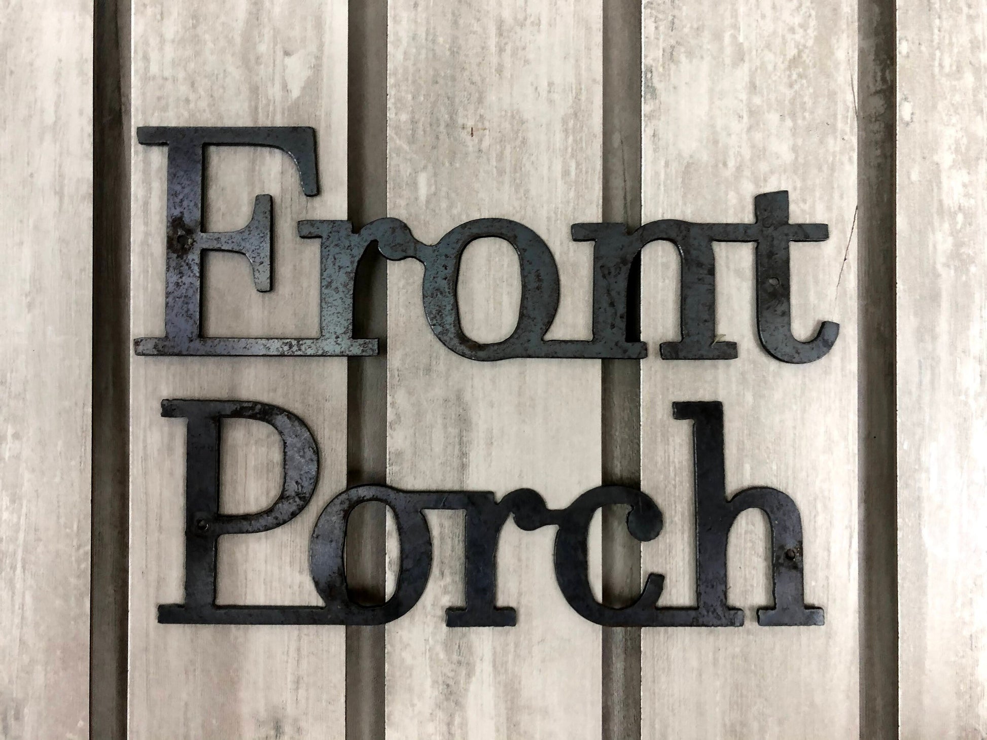 Front Porch sign made of Steel. PICK YOUR COLOR. Metal wall art. Porch decor. Rustic Farmhouse home accessories | FleurDeLisJunkie