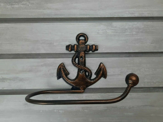 Toilet Paper Holder | Anchor Nautical TP holder | Tissue Holder | TP Hanger | Cottage Beach House Bathroom | FleurDeLisJunkie