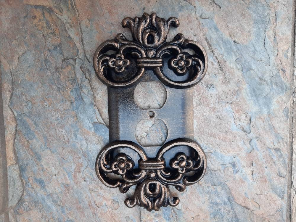 Outlet Cover | PICK YOUR COLOR | Outlet Plate | Switch plate |  Old World | Switch Cover | Medieval | Tuscan | Spanish | Ornate outlet cover