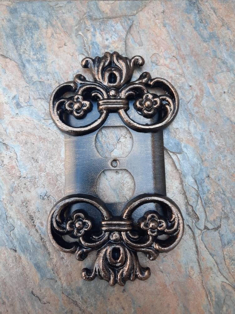 Outlet Cover | PICK YOUR COLOR | Outlet Plate | Switch plate |  Old World | Switch Cover | Medieval | Tuscan | Spanish | Ornate outlet cover