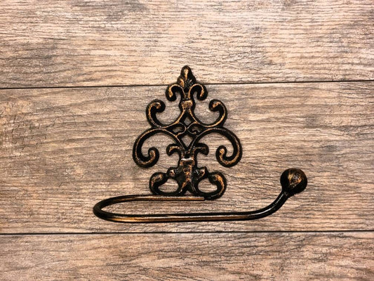 Toilet Paper Holder | PICK Your COLOR | Bathroom Wall Decor | Bath Hardware | Metal TP Holder, Powder Room Tissue Holder, Fleur De Lis