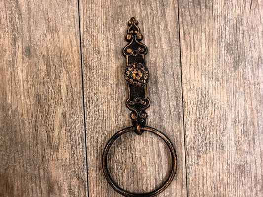 Iron Towel Ring | Doorknob Hand Towel Ring | Bath hardware | Towel Hanger | Fixture Bathroom | Oil Rubbed bronze  Fleurdelisjunkie