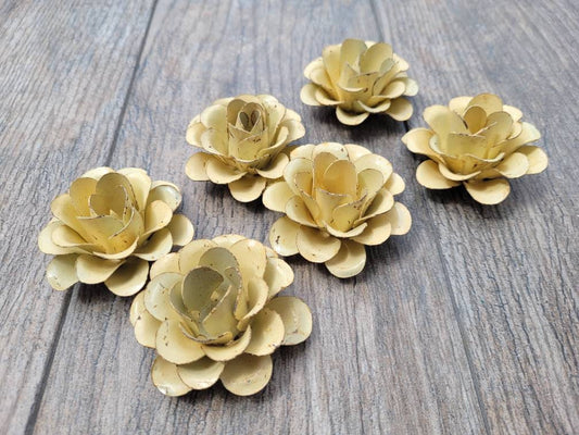 Small Metal Roses | Set of 6 | Rusty Roses | Farmhouse | FREE USA SHIPPING | FleurDeLisJunkie | Supplies | Western | Craft supplies | Iron