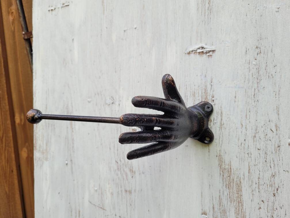 Hand Toilet Paper Holder, TP Holder, Toilet Tissue Holder, towel Wall Hook hanger, Iron Hand TP holder, Modern, PICK your color