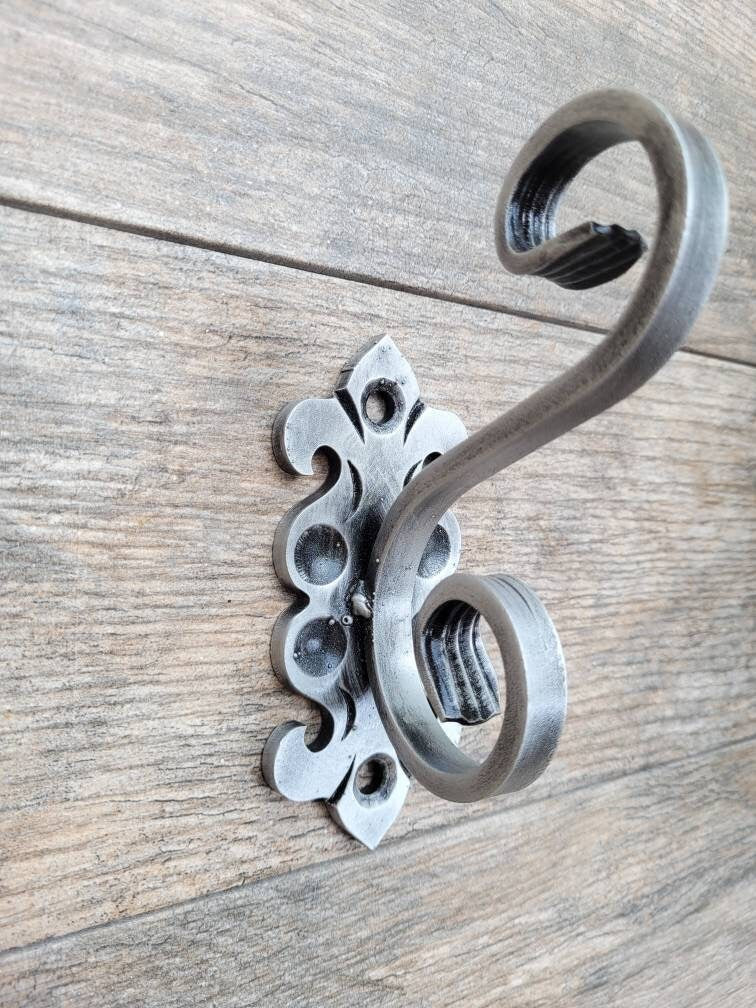 Iron Towel Wall Hook - PICK YOUR COLOR - Bathroom decor, Coat Hook, Hat Rack, Jewelry Hook, Spanish, Tuscan, Fleur de Lis, FleurDeLisJunkie