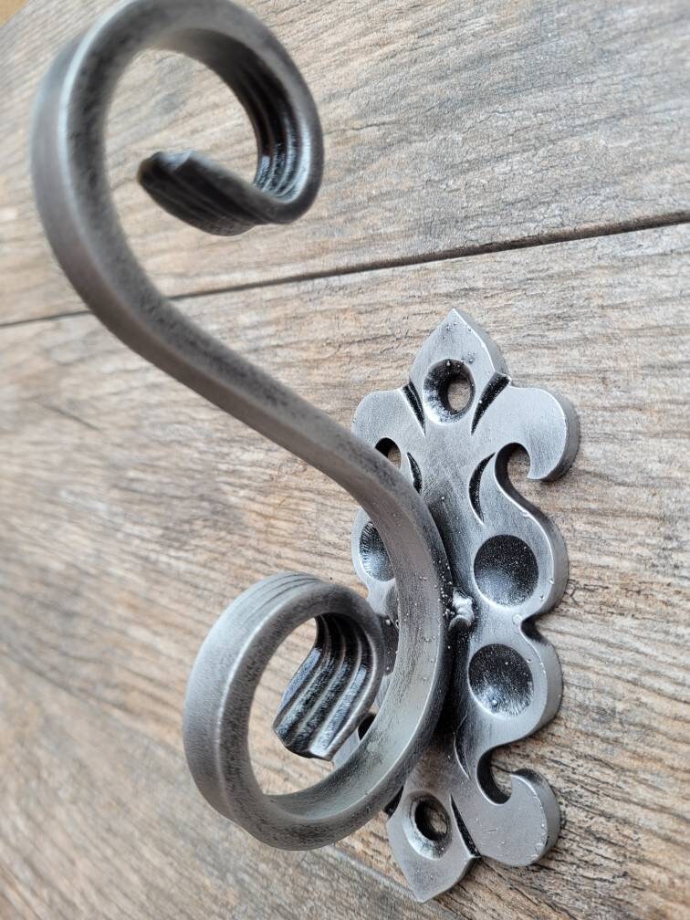 Iron Towel Wall Hook - PICK YOUR COLOR - Bathroom decor, Coat Hook, Hat Rack, Jewelry Hook, Spanish, Tuscan, Fleur de Lis, FleurDeLisJunkie