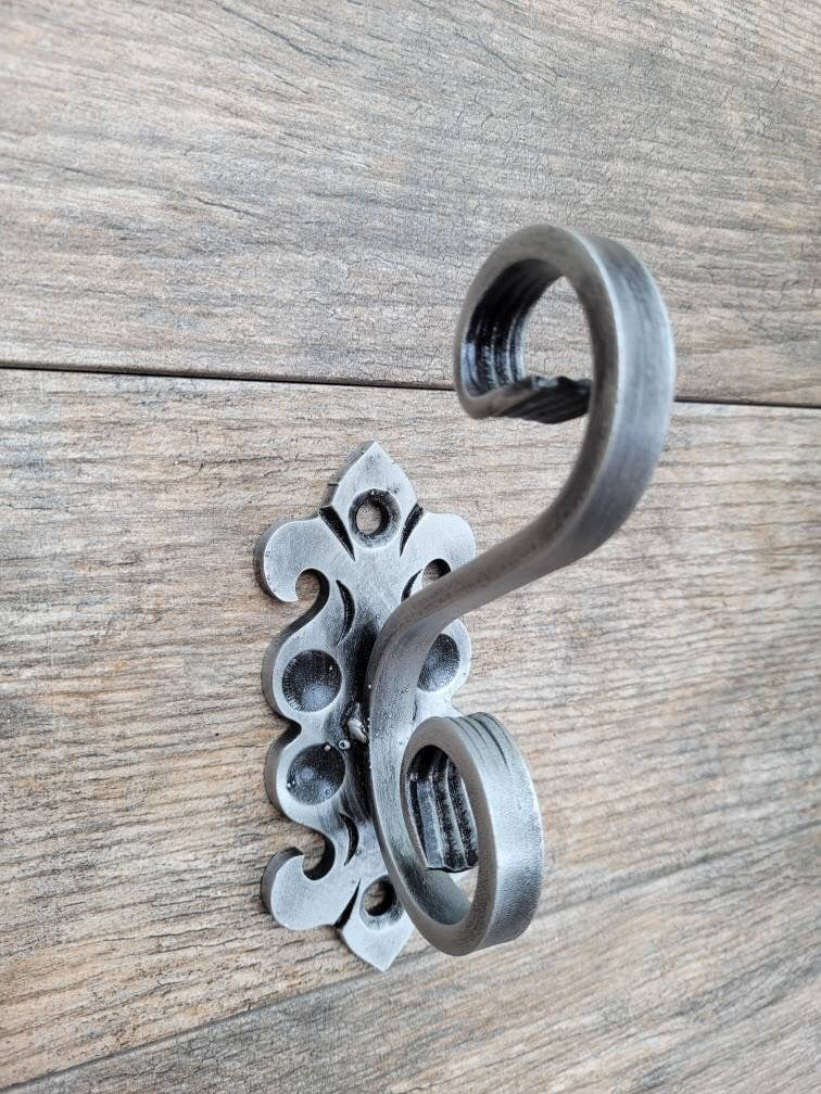 Iron Towel Wall Hook - PICK YOUR COLOR - Bathroom decor, Coat Hook, Hat Rack, Jewelry Hook, Spanish, Tuscan, Fleur de Lis, FleurDeLisJunkie