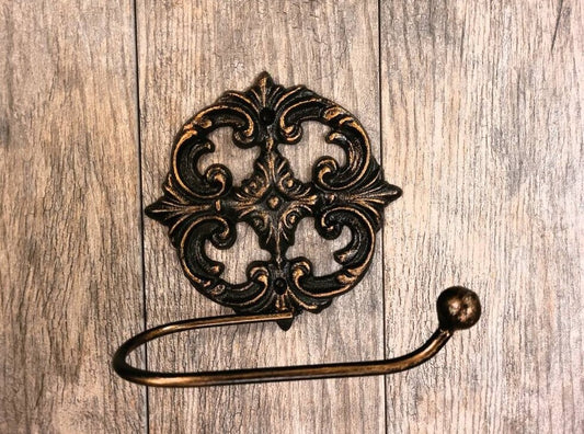 Toilet Paper Holder | Bathroom hardware | Tissue Holder | TP Hanger | Bathroom Decor | Ornate TP Holder | FleurDeLisJunkie | Bath Fixture