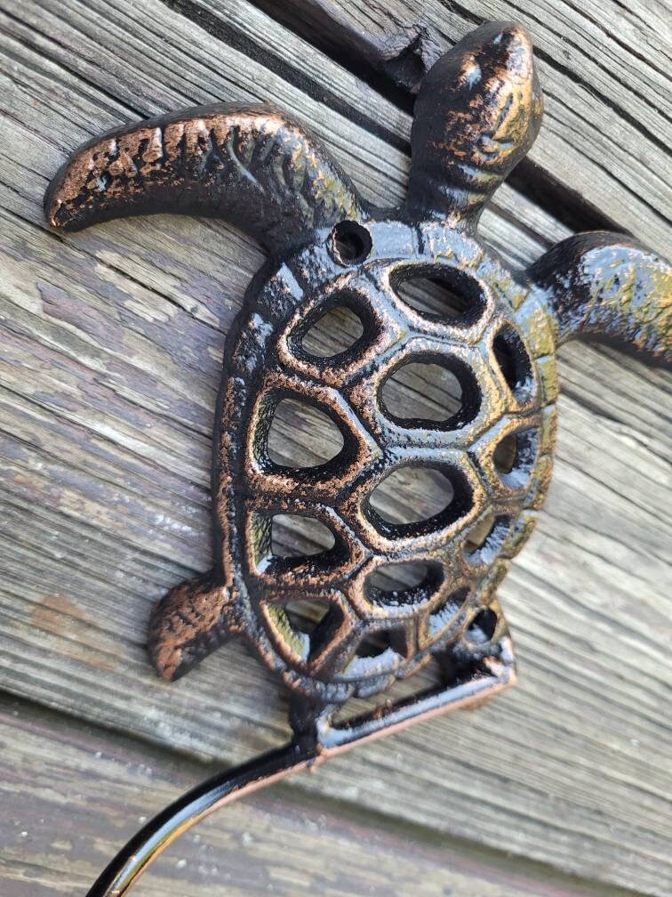 Sea Turtle Toilet Paper Holder, TP Holder, Toilet Tissue Holder, Nature, Wall Hook, Beach Cottage, Lake house bathroom decor, Bath fixture