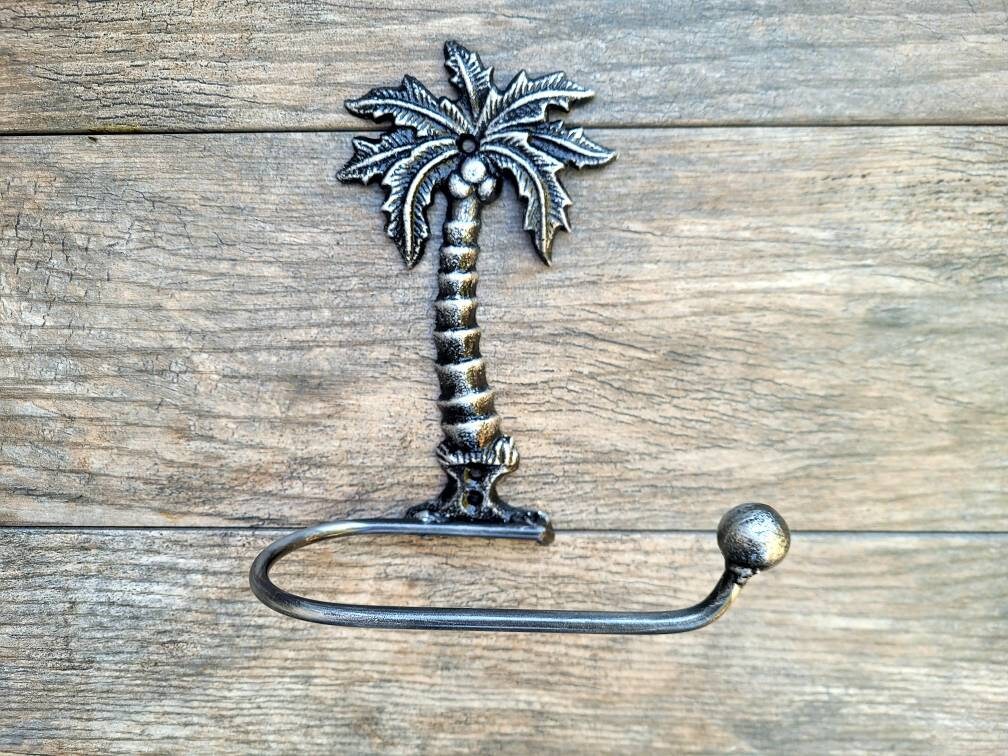 Palm tree Toilet Paper Holder, TP Holder, Toilet Tissue Holder, Nature, Wall Hook, Beach Cottage, Lake house bathroom decor, Bath fixture