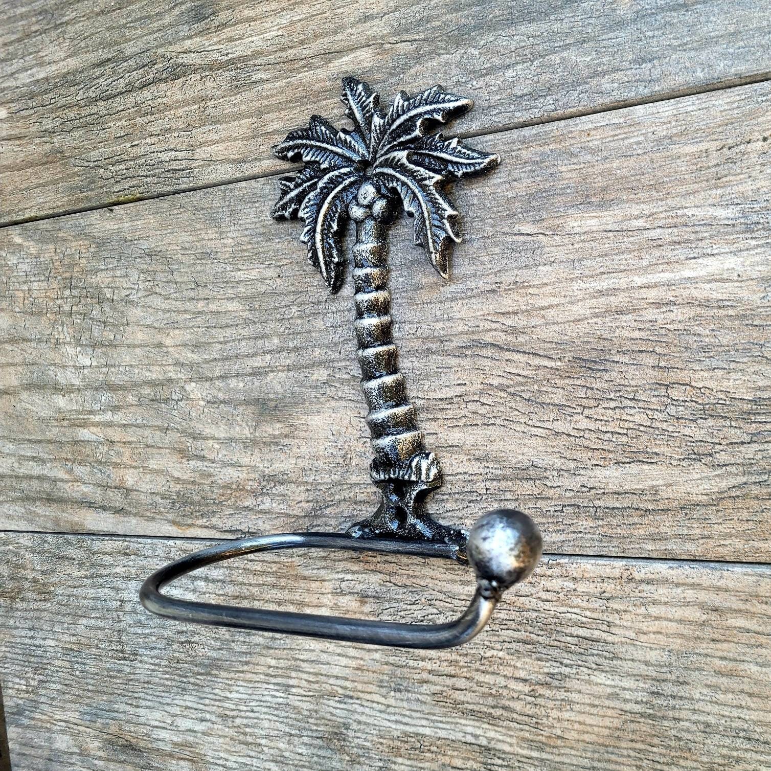 Palm tree Toilet Paper Holder, TP Holder, Toilet Tissue Holder, Nature, Wall Hook, Beach Cottage, Lake house bathroom decor, Bath fixture