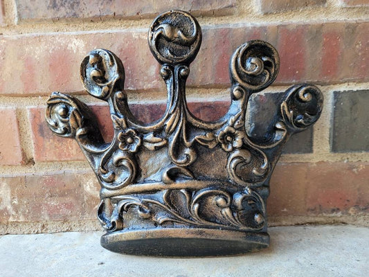 Crown Wall Decor | PICK YOUR COLOR | Medieval Castle King Queen Wall Plaque | Fleur De Lis French Country Tuscan Decor | Handmade