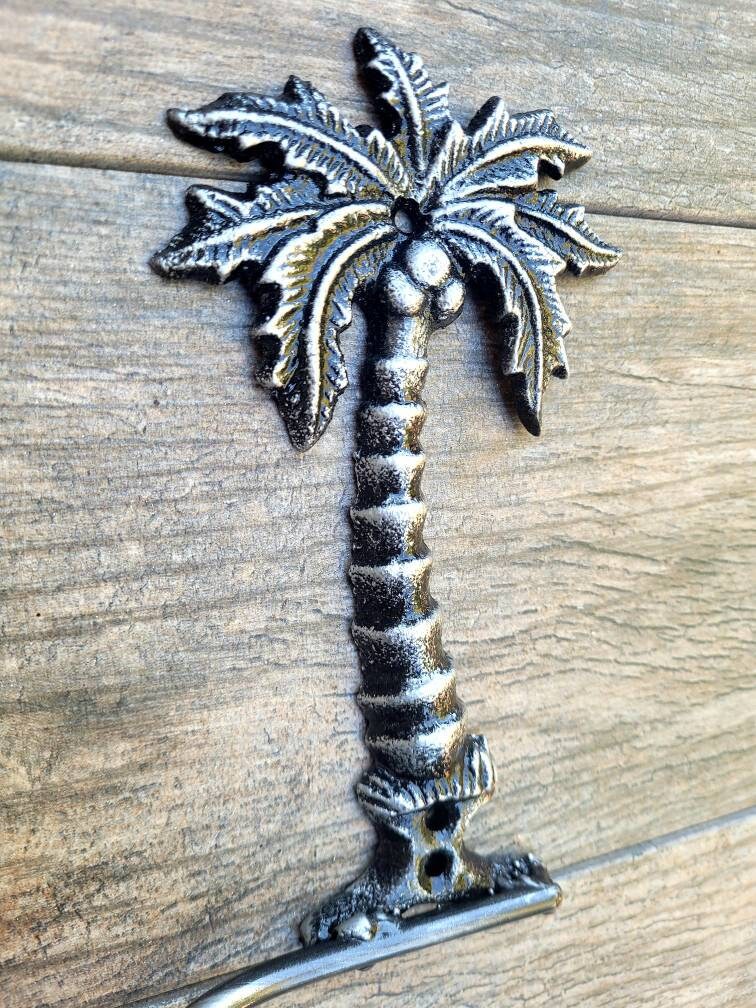 Palm tree Toilet Paper Holder, TP Holder, Toilet Tissue Holder, Nature, Wall Hook, Beach Cottage, Lake house bathroom decor, Bath fixture