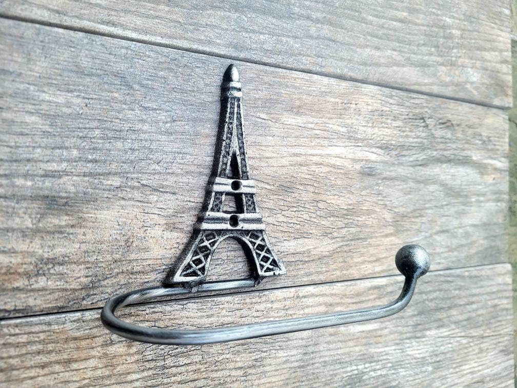 Eiffel Tower Toilet Paper Holder | Pick your COLOR | TP Hanger | French Bathroom | FleurDeLisJunkie | TP Holder, Medieval, France bath decor