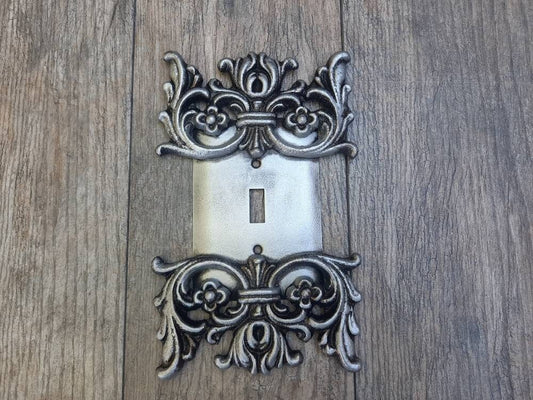 Single Toggle Light Switch Plate Cover, PICK YOUR COLOR, Custom light switch covers, One toggle, one gang switch plate, FleurDeLisJunkie