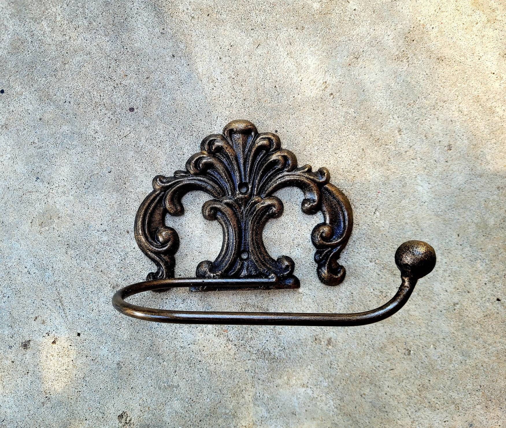 Toilet Paper Holder Tissue Holder Bathroom Hardware Tuscan Bathroom Decor TP Holder TP Hanger Wrought Iron Decor Euro Style Bath Fixture