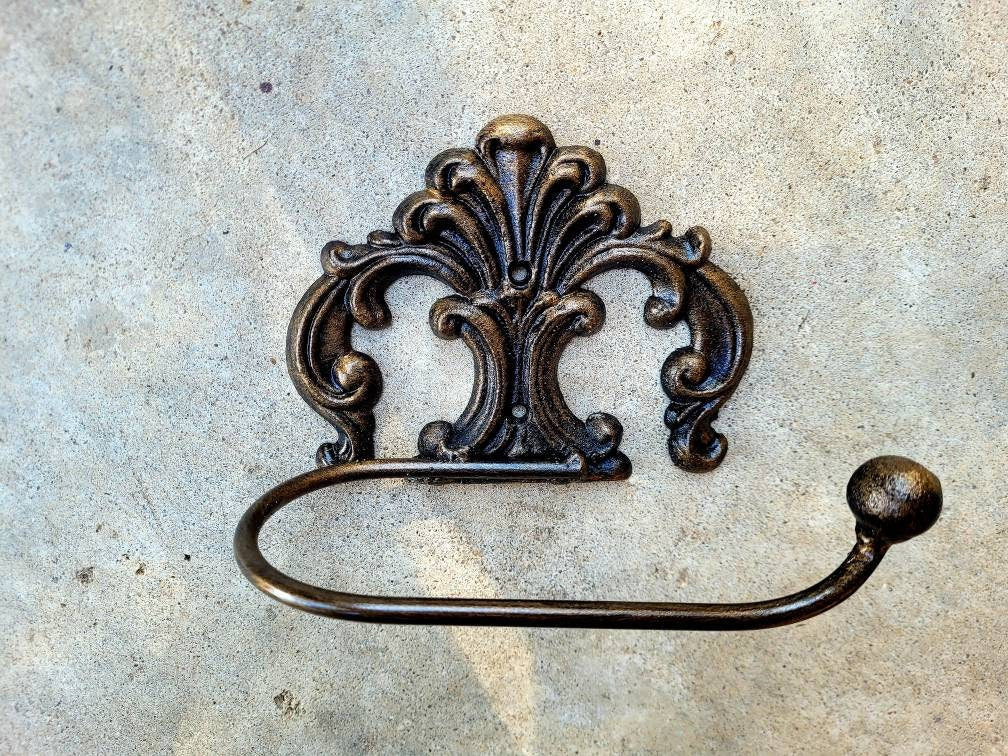 Toilet Paper Holder Tissue Holder Bathroom Hardware Tuscan Bathroom Decor TP Holder TP Hanger Wrought Iron Decor Euro Style Bath Fixture