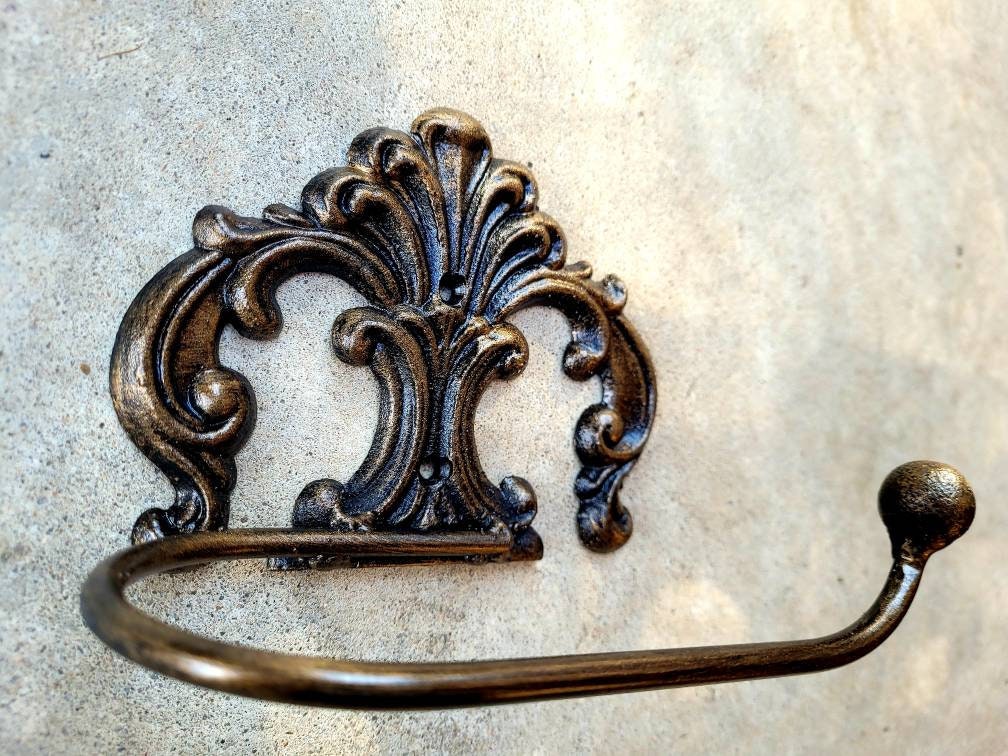 Toilet Paper Holder Tissue Holder Bathroom Hardware Tuscan Bathroom Decor TP Holder TP Hanger Wrought Iron Decor Euro Style Bath Fixture